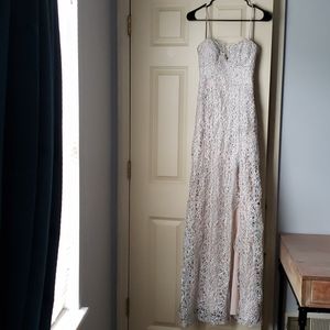 Silver long elegant dress